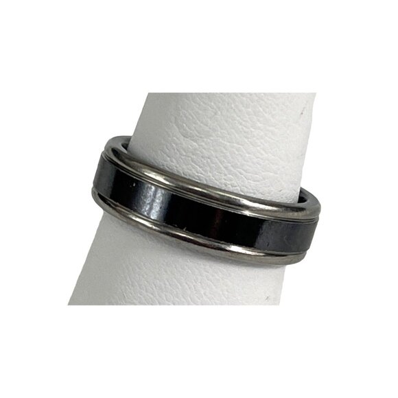 Scott Kay Titanium Men’s Ring Black Inlay Comfort Fit Wedding Band Size [Add Siz - Picture 2 of 9